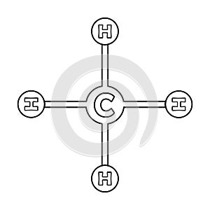Methane molecule icon