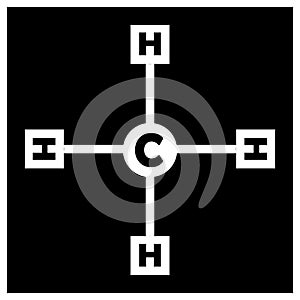 Methane molecule icon