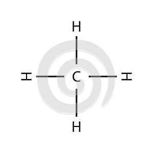 Methane molecule icon vector