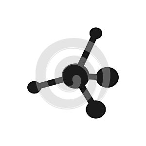 Methane molecule icon vector