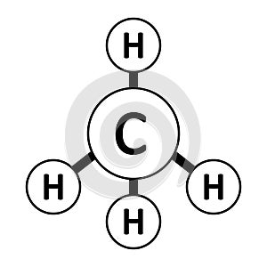 Methane molecule icon