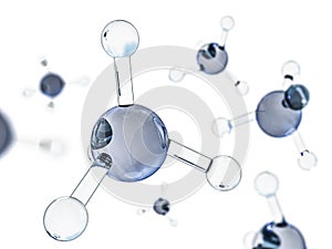 Methane Molecule Image. 3D
