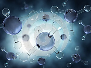 Methane Molecule Image. 3D