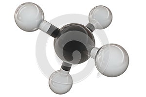 Methane molecule isolated on white background