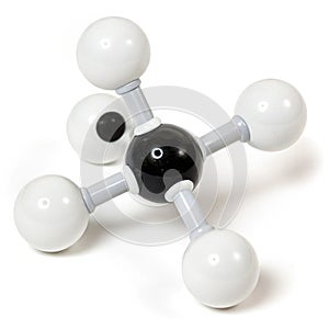 Methane molecule isolated on white background