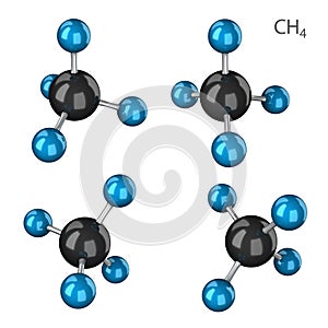 Methane molecule set