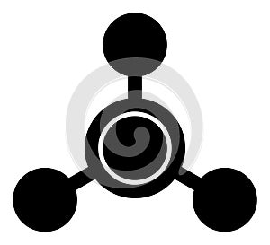 Methane Molecule - Vector Icon Illustration