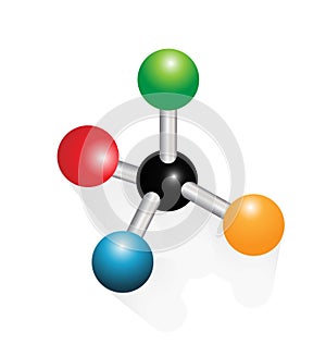 Methane molecule vector icon