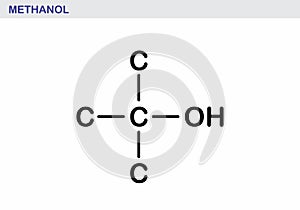 Methanol molecule illustration