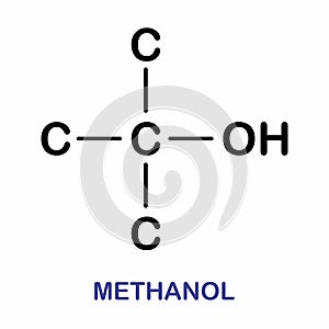 Methanol molecule illustration