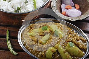 Methi moong daal is a delicacy dish from north India photo