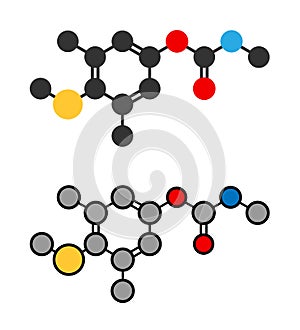 Methiocarb pesticide molecule