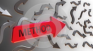 Method Word On red Arrow