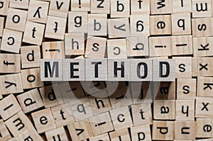 METHOD word written on wooden cubes