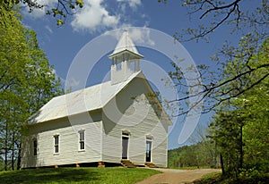 Methodist Church in Cades Cove of Smoky Mountains, TN, USA photo