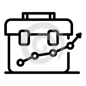 Methodology leather bag icon, outline style