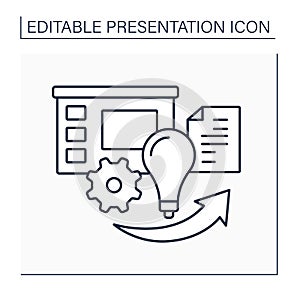 Methodology line icon