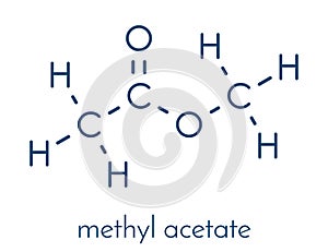 Methyl acetate solvent molecule. Skeletal formula..