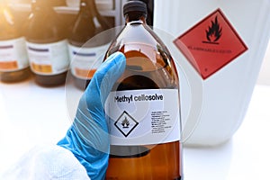 methyl cellosolve in glass,Hazardous chemicals and symbols