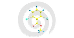 Methyl 2,6-diiodobenzoate molecular structure isolated on white photo
