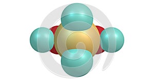 Methylene glycol molecular structure isolated on white