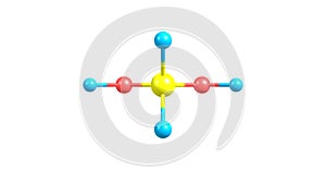 Methylene glycol molecular structure isolated on white