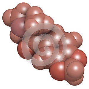 Methylone (bk-MDMA) stimulant molecule. Used as recreational drug