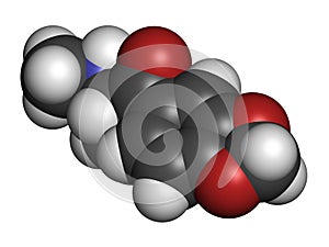 Methylone (bk-MDMA) stimulant molecule. Used as recreational drug