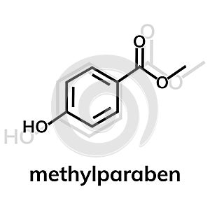 Methylparaben vector icon photo