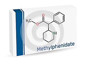 Methylphenidate, MP, MPH molecule. It is central nervous system stimulant. Used in treatment of Attention-Deficit