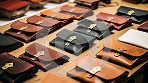 Meticulous handcrafted leather goods by a skilled artisan