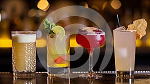 Meticulously crafted by skilled mixologists,these premium drinks offer a sophisticate. Generative Ai photo