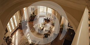 Vagabondia: A Serene and Majestic Room with Unique Arches and Exquisite Furniture