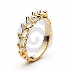 Meticulously Detailed Golden Ring Inspired By Norwegian Nature photo