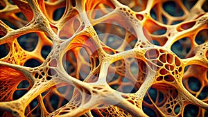 Detailed 1895 Meyers Lexikon Illustration of Bone Microscopic Structure A Historical Perspective on Bone Tissue photo