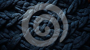 Meticulously woven fabric, a close-up capture of intricate threads photo