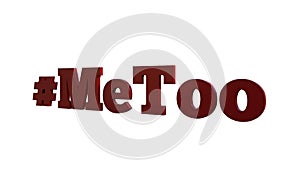 MeToo 3D Text Slogan