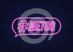 Metoo hashtag thursday throwback symbol. Neon icon. Vector stock illustration.