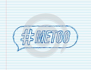 Metoo hashtag thursday throwback symbol. sketch icon. Vector stock illustration.