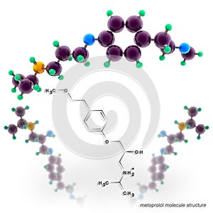 Metoprolol molecule structure