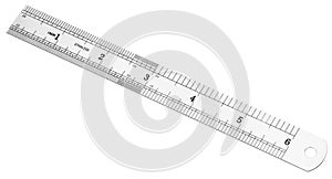 Metric and inch steel ruler