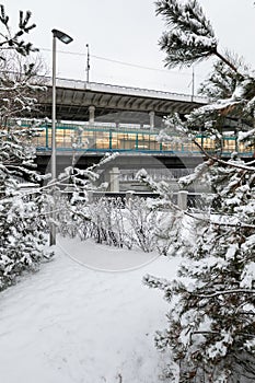 Metro bridge across the Moscow River.