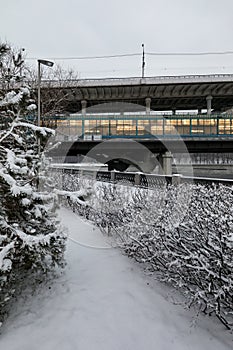 Metro bridge across the Moscow River.