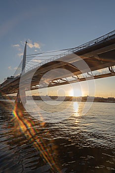 A metro bridge in Istanbul