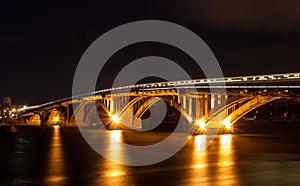 Metro bridge over the Dnieper river in Kiev, Ukraine