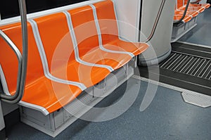 Metro carriage seats