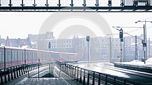 Metro entering Berlin Central Train Station