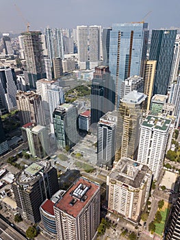 Metro Manila, Philippines - Ortigas CBD Skyline, a mix of decades old and new office towers