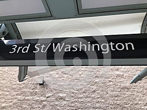 Metro Rail Train Station Sign, Phoenix, AZ