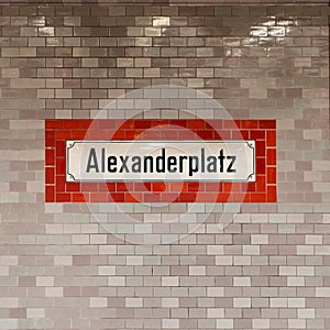 Metro station Alexanderplatz in Berlin